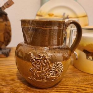 Royal Dalton Stoneware Pottery Whiskey Jug 5"x4.5"